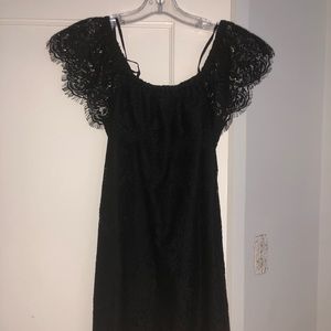 Madewell black lace dress